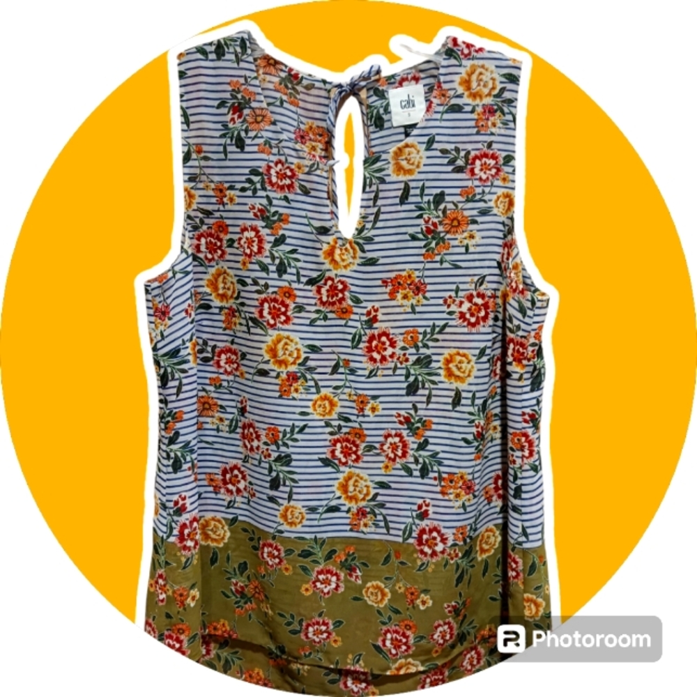 Cabi Sleeveless  Layered Blouse EUC Size S